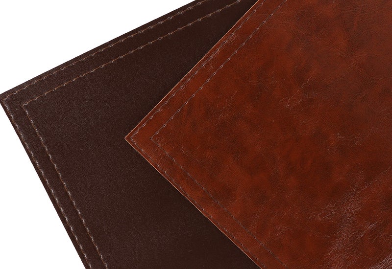 Jovono Waterproof PU Placemats, Faux Leather Dining Table Mat, Set of 4, Easy to Wipe Off Scrub Vinyl Mat, Heat & Stain Resistant for Office Conference Table, Home Decor - Image 4